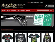 Tablet Screenshot of poisonclothing.com
